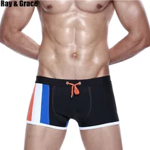 RAY GRACE, летние мужские трусы-боксеры, мужские шорты для плавания, быстросохнущие плавки, шорты, тонкие сексуальные плавки