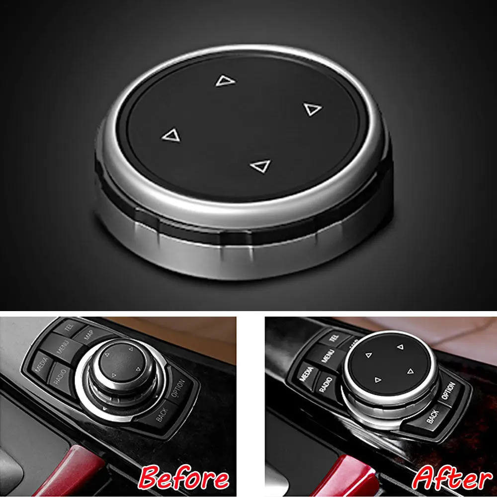 

Car Interior Multi-media Switch Button Cover Cap For bmw 1/3/5/7Series E90 F10 320i 640i 650i M2 M4 M3 M6 X1 X4 X5 X6 120i 220