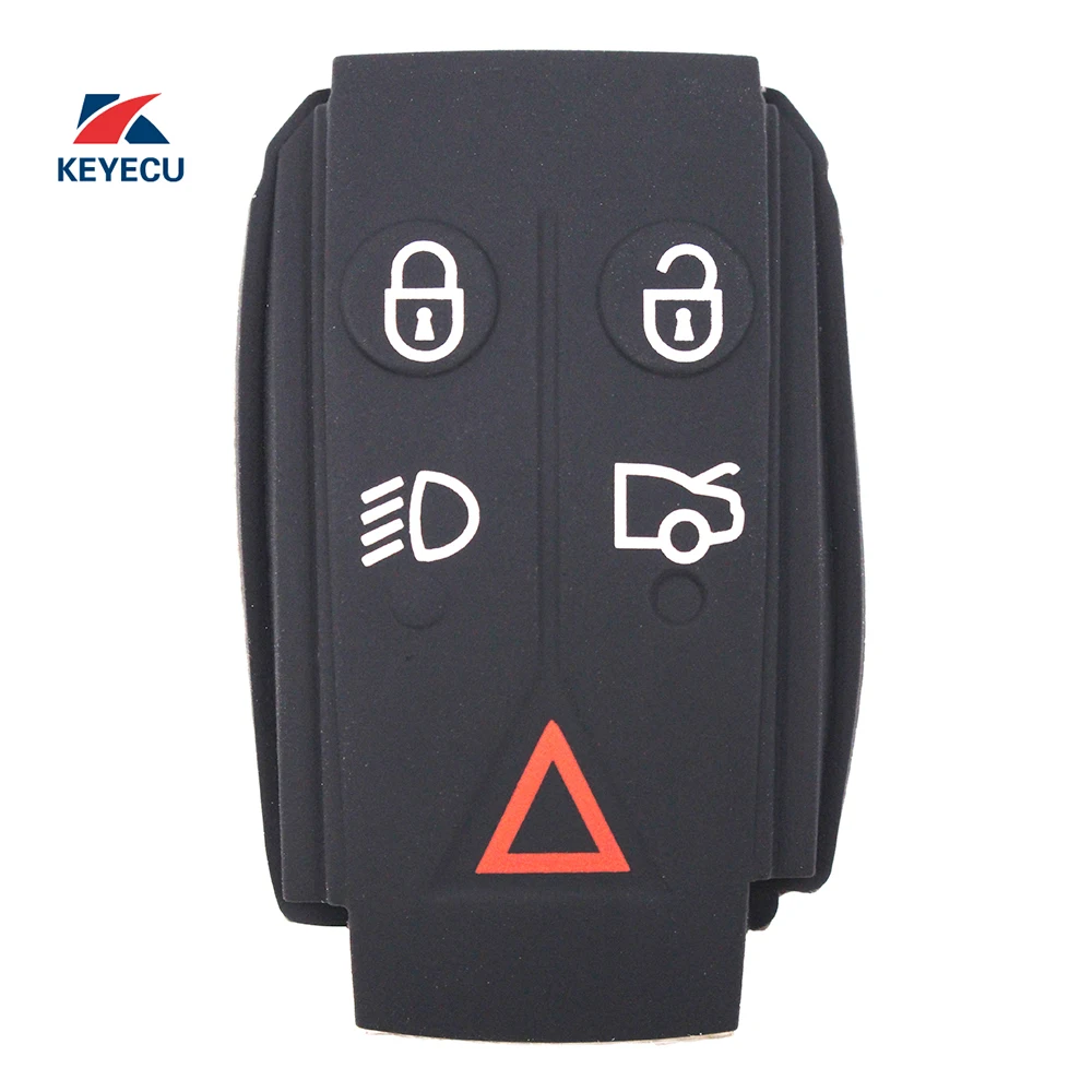 KEYECU Replacement Remote Button Rubber 5 Button for Jaguar X Type S