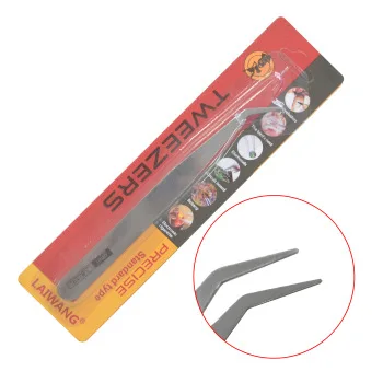 1 Pc Hot Sliver Stainless Steel Bend Eyebrow Tweezers Cosmetic Tool / Nail Art DIY Necessary Tools
