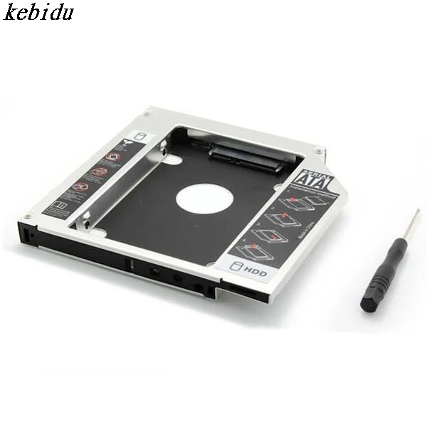 Kebidu Универсальный SATA 2nd HDD SSD карман для жесткого диска для CD/DVD-ROM Оптический отсек 9,5 мм 2,5 "SSD корпус жесткого диска корпус