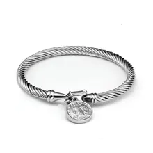 Элитный бренд Нержавеющая сталь очарование звено цепи Браслеты Для мужчин Для женщин плетеный манжеты Strand бусы, браслеты вера Браслеты