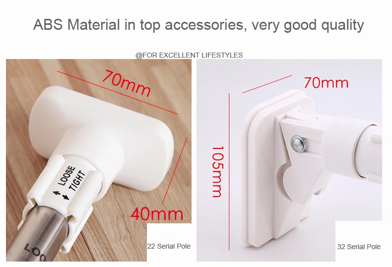 Large Extension Curtain Rod Adjustable (2)