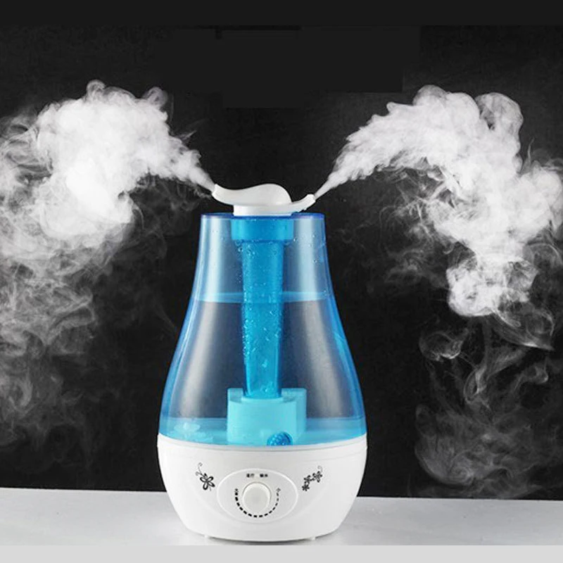 3.0L Ultrasonic Humidifier Tabletop Water Purifier LED Lamp Air Freshener Aroma Diffuser Two Mist Outlet  Mist Maker for Home (6)