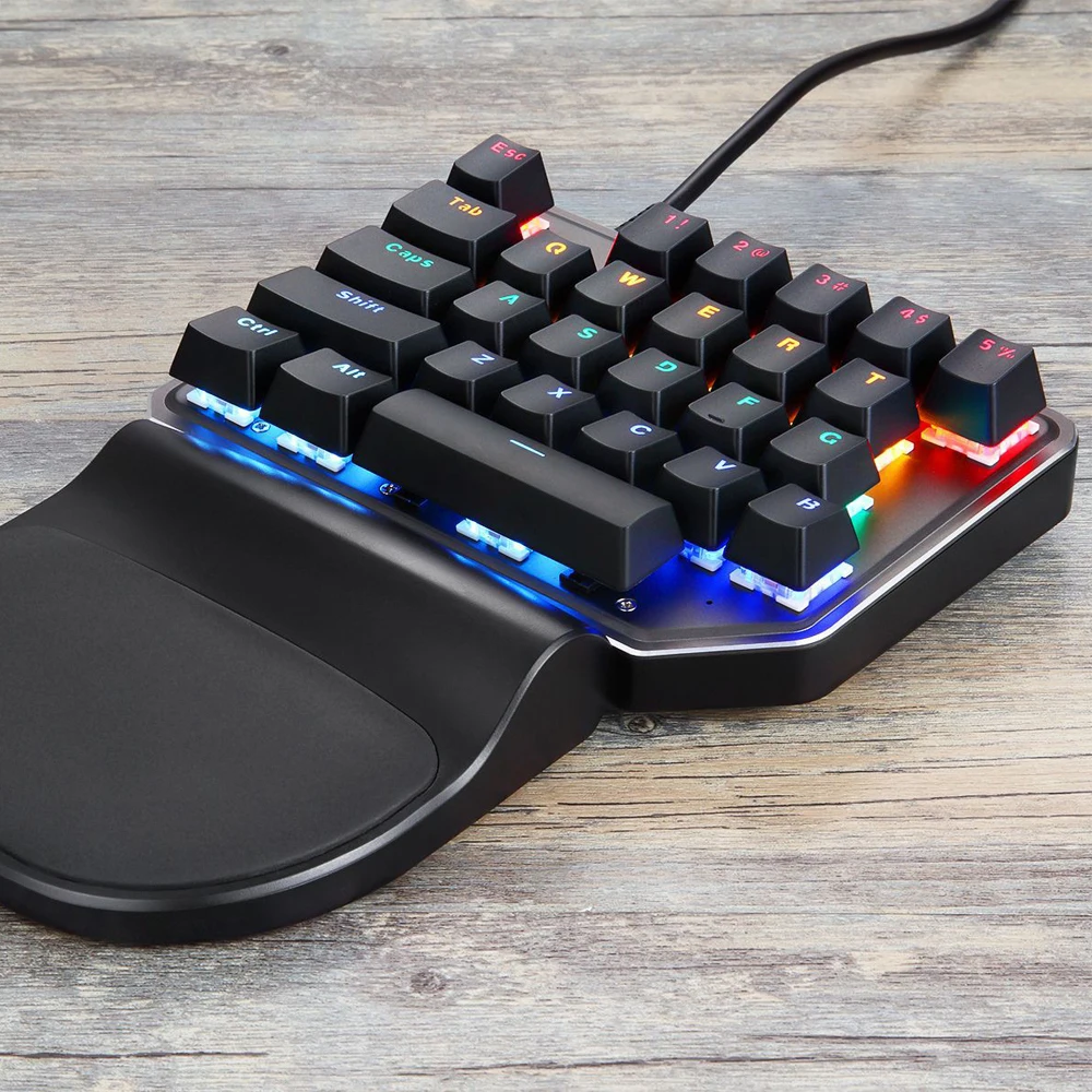 Motospeed проводная мышь клавиатура комбинированная RGB подсветка одна рука K27 игровая механическая клавиатура с V40 набор игровых мышей для ПК ноутбука