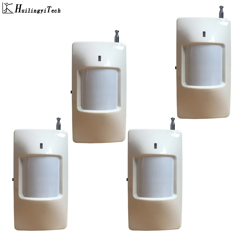4pcs Wireless Intelligent PIR Motion Sensor Alarm Detector For GSM PSTN Home Burglar System Security Built-in antenna | Безопасность и