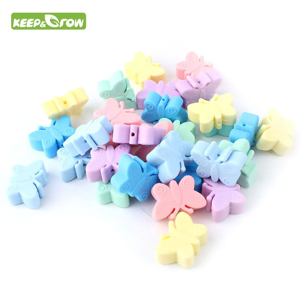 Cute Baby Teether Silicone Beads Teething ToyS BPA Free DIY Pacifier Chain Beads