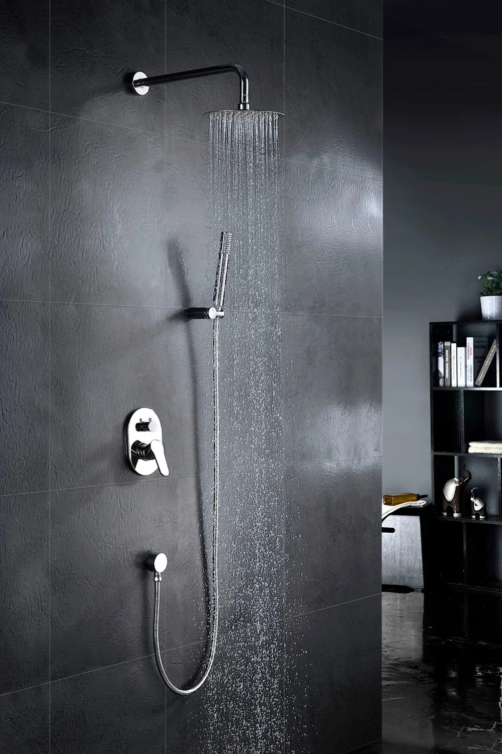 Concealed Shower Mixer With Diverter Brass Shower Arm with 8"Stainless