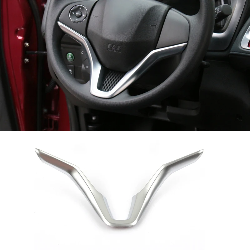 

For Honda Vezel HR-V HRV 2014 2015 2016 2017 2018 Chrome Steering Wheel Panel Cover Trim Badge Insert Molding Garnish Decoration