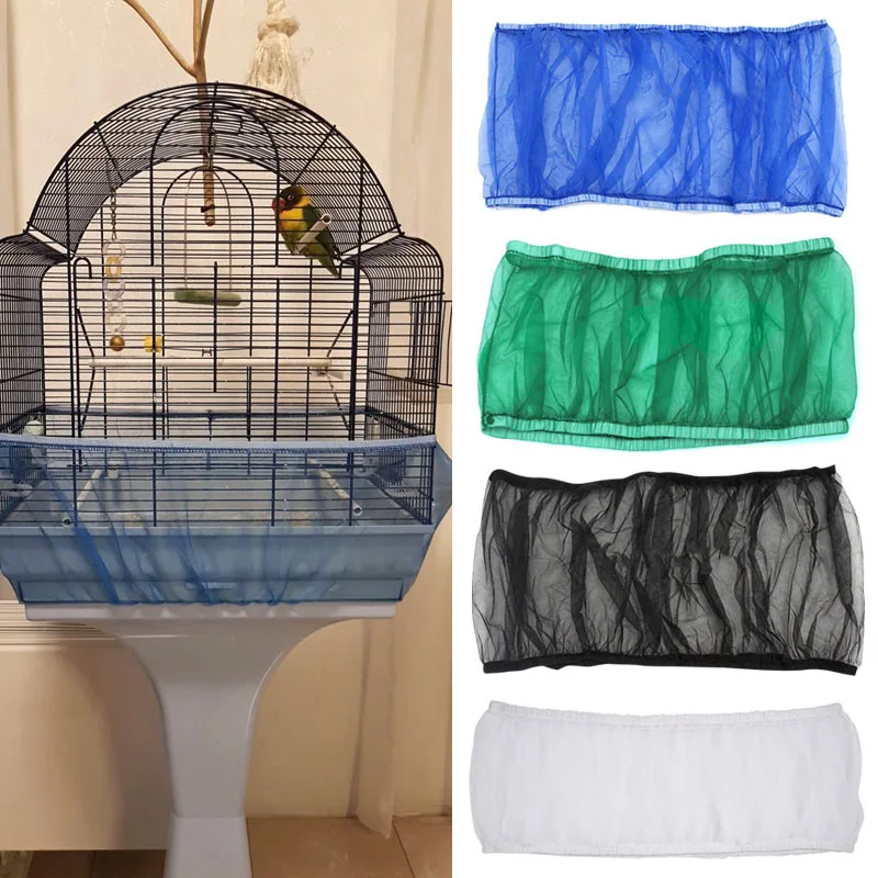 Unique Nylon Airy Fabric Mesh Bird Cage Cover Shell Skirt Seed Catcher