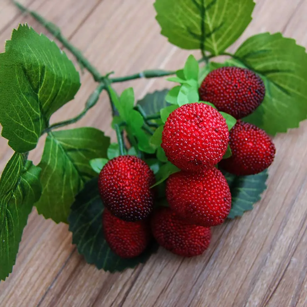 Imitation Waxberry Branch Kitchen Decor Artificial Bridal Bouquet Party Wedding Home | Дом и сад