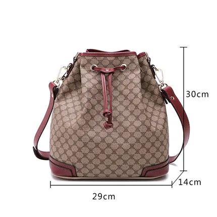 

TinTon Bags New Luxury Bucket Bags Designer Women Shoulder Drawstring Bag Female crossbody messenger bag Hot Sell