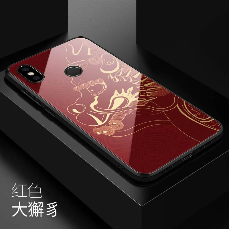 For Xiaomi Mi Mix 3 case dragon pattern tempered glass Aixuan Explosion-proof Cover For Xiaomi mix 3 mix3 shockproof Glass case