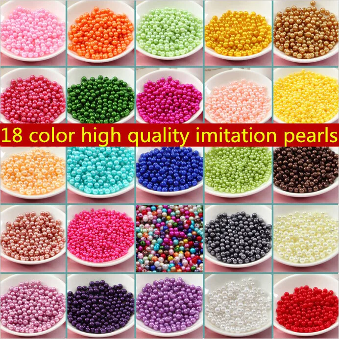 

Free shipping Choose 18 Colors 6mm 500pcs/lot ABS Imitation Pearl Beads Round Spacer Beads Fashion Jewelry Necklace DIY Make