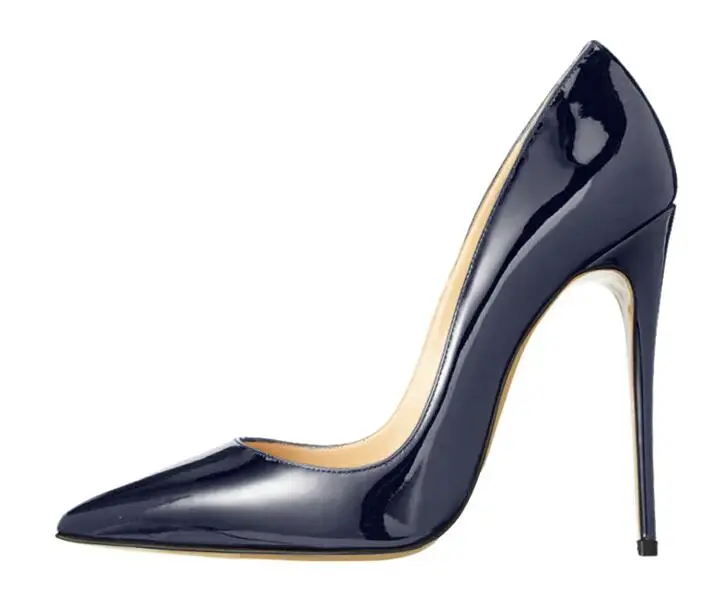 Обувь; женские свадебные туфли на высоком каблуке; цвет черный, телесный; женские туфли-лодочки с острым носком; пикантные туфли на высоком каблуке; туфли на шпильке для вечеринок - Цвет: dark blue