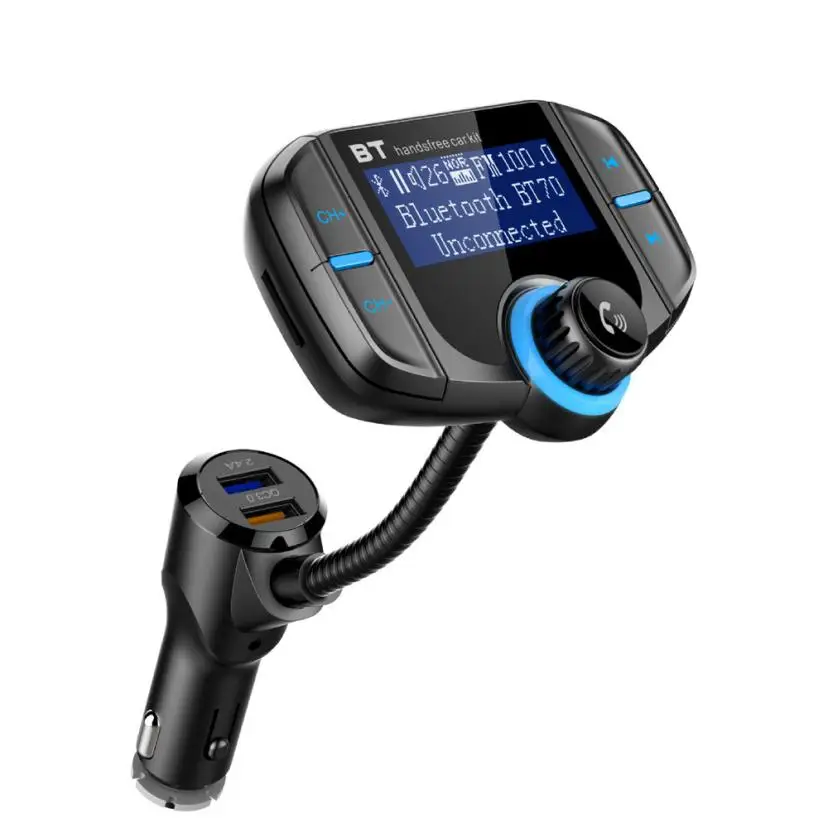ФЭСТ отправки автомобильный fm трансмиттер Bluetooth MP3 плеер Беспроводной радио QC 3 0 2