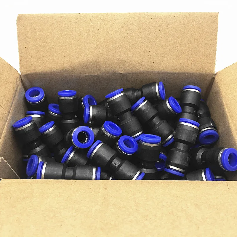 

100pcs/pack PU Pneumatic fittings I type 2-way Straight connector for 4mm 6mm 8mm 10mm 12mm tube