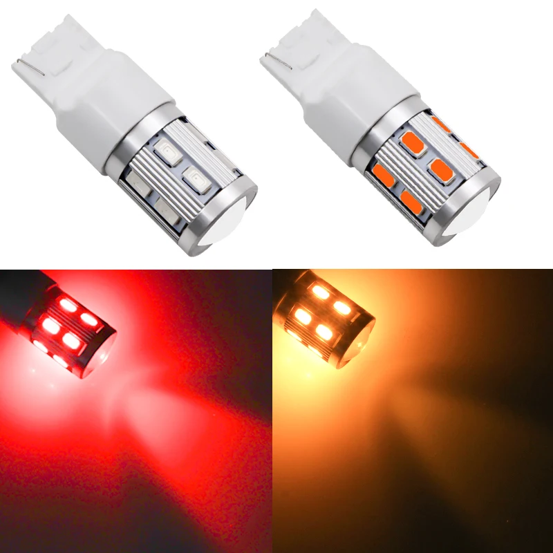 2pcs 7440 Car LED bulbs 12 SMD 5730 W21/5W 5W High power XPE lamp Bulbs car light source parking Red | Автомобили и мотоциклы