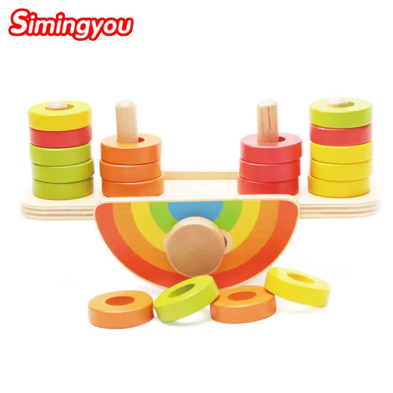 

Simingyou Wooden Puzzle Rainbow Balance Toy Children Training Balancing Montessori Educational Toys A50-59 Drop Shipping