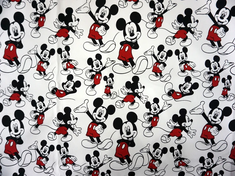 Kanvas Katun Kerajinan Kain Patchwork Kain Kartun Mickey Cetak Buatan Tangan Diy Tirai Taplak Meja Bahan Cotton Craft Fabric Fabrics For Patchworkfabric For Aliexpress
