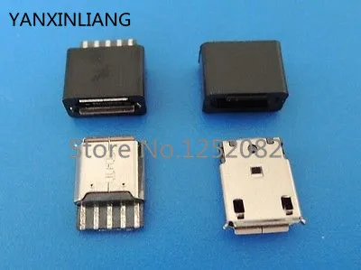 

20 pcs Micro USB Type B 5 Pin Female Socket Connector With Cover