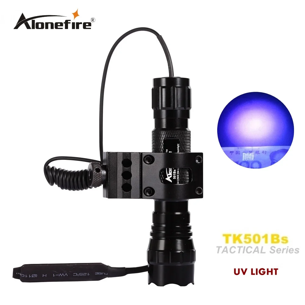 

501B UV light Tactical Flashlight Pistol Handgun Torch Light Handheld Flashlights+gun scope baese mount+remote pressure switch