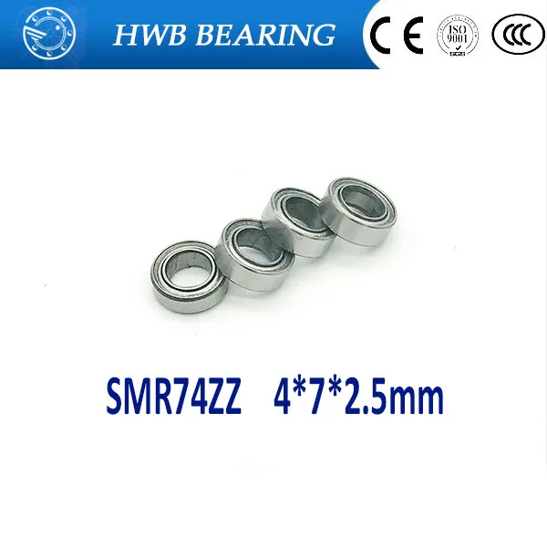 

Free Shipping 2PCS 4x7x2.5mm Metal Shields Bearings smr74zz MR74 Stainless Steel SMR74 ZZ