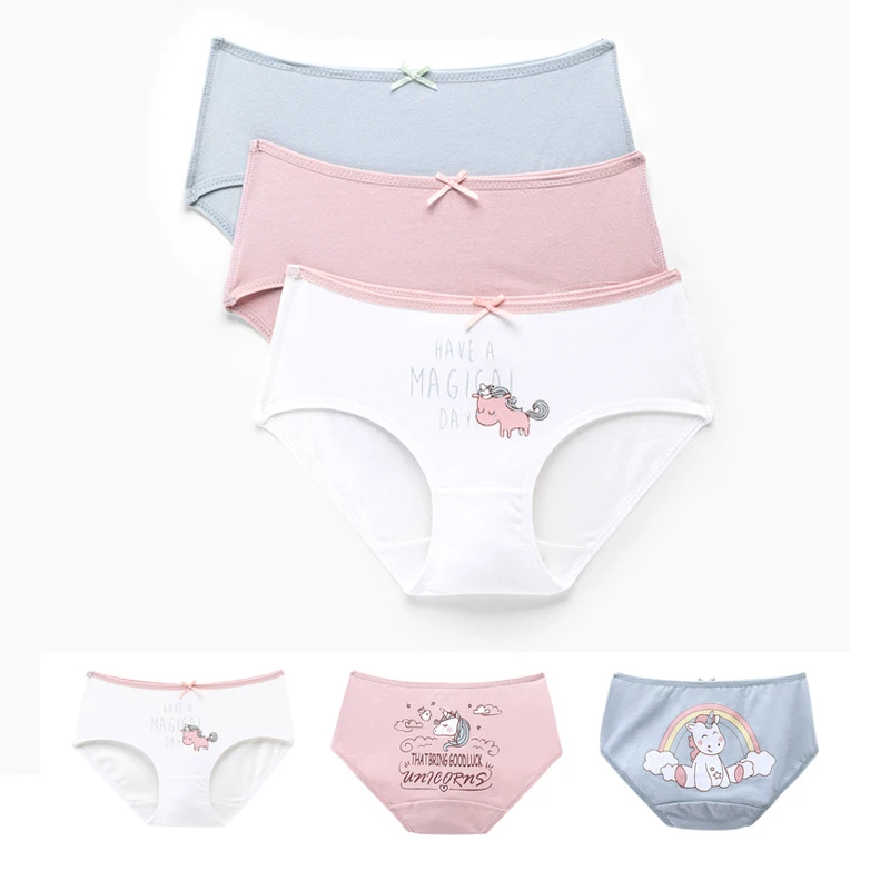 3pcs/set Unicorn Panties For Girls