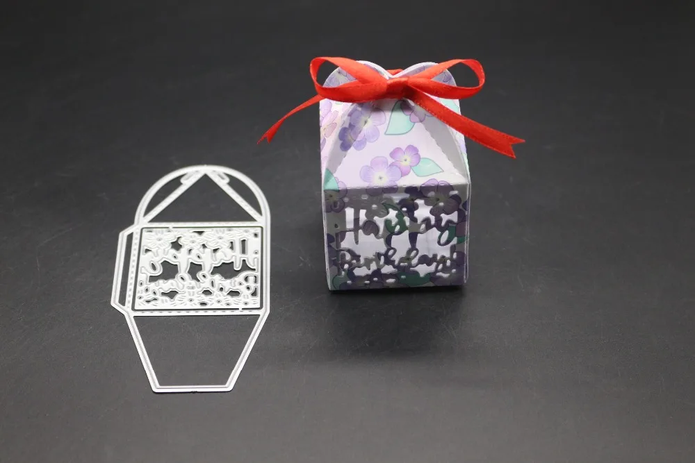 

Gowing New 2019 Stitched Metal Cutting Dies Hollow gift box DIY Scrapbooking Stamps Craft Embossing Making Stencil Template