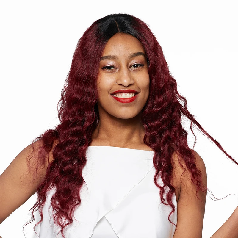 shining star 1b 99j ombre lace front human hair wigs