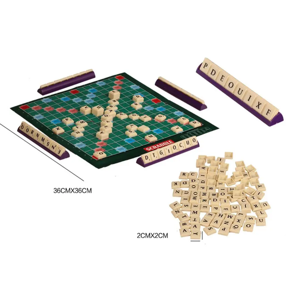  English Scrabble Games Kids Crossword Puzzles Board Children Words Spelling Toy Jigsaw Words Teachi - 33043316877