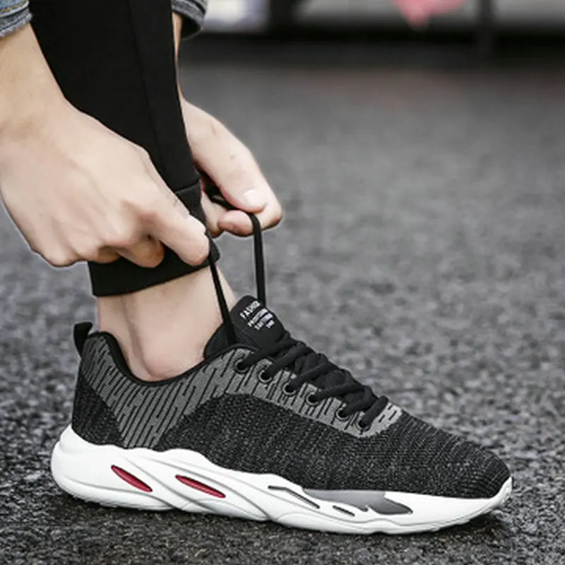 

2019 summer fly woven mesh casual shoes men Korean the trend lightweight breathable running shoes youth men shoes ZA-11