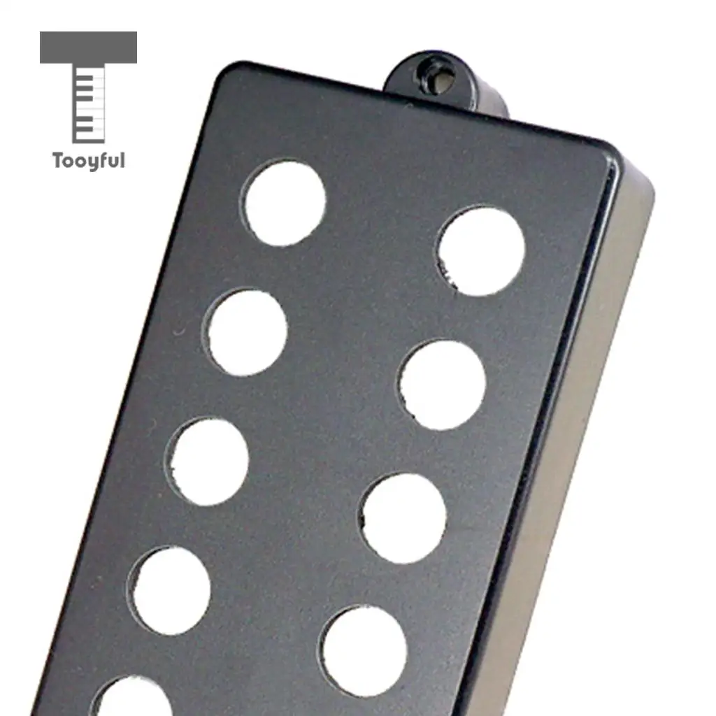 Tooyful 2Pcs Black Plastic Pickup Cover Humbucking Open Double Coil for 4-6 String Electric Bass