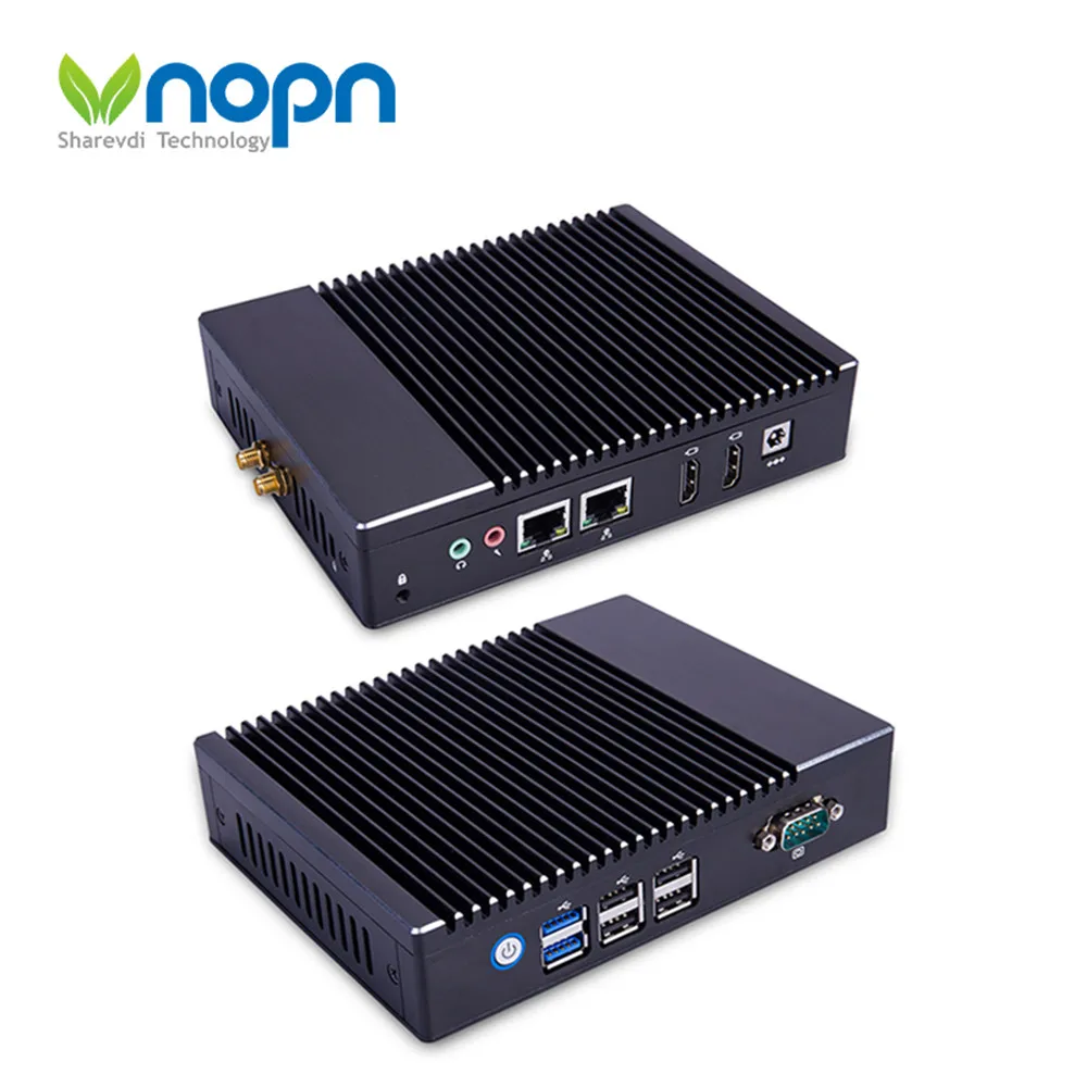 

Fanless Intel Celeron J3160 Quad-core 1.6-2.24Ghz Mini PC Windows/Linux Barebone Dual Gigabit Lan Support 2*HDMI WIFI Computers