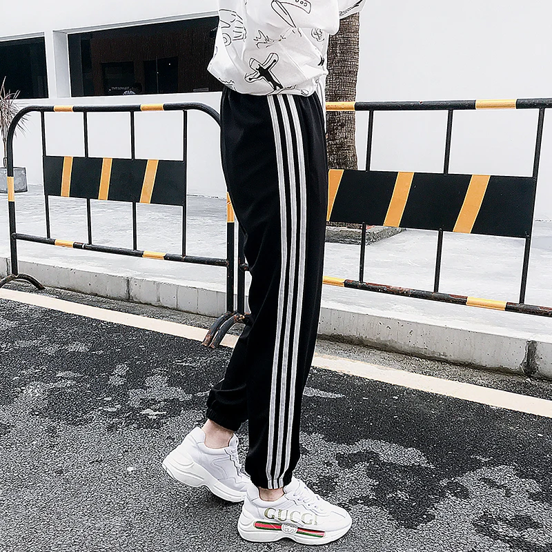 Новинка 2019 года сезон весна Стильные корейские брюки в стиле хип хоп для
