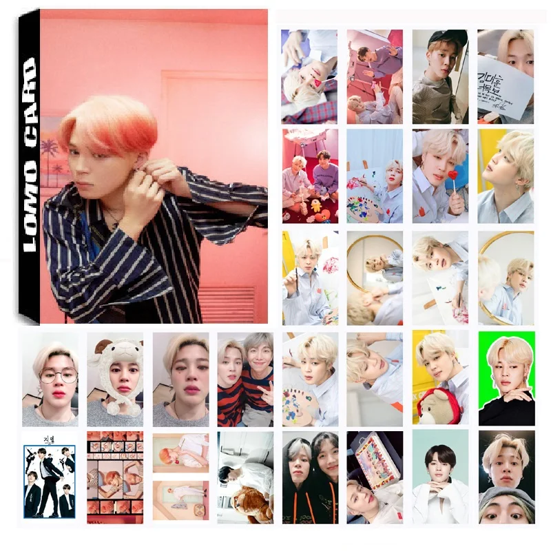 Новый 30 шт./компл. KPOP BTS Bangtan мальчики Jimin 2019 альбом карта PERSONA HD фото карта ПВХ карты самодельные ЛОМО карта Фотокарта