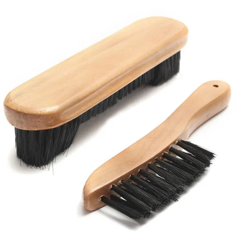 

2Pcs Pool Snooker Billiard Table Brush Horsehair Rail Wooden Handle 9" Tool