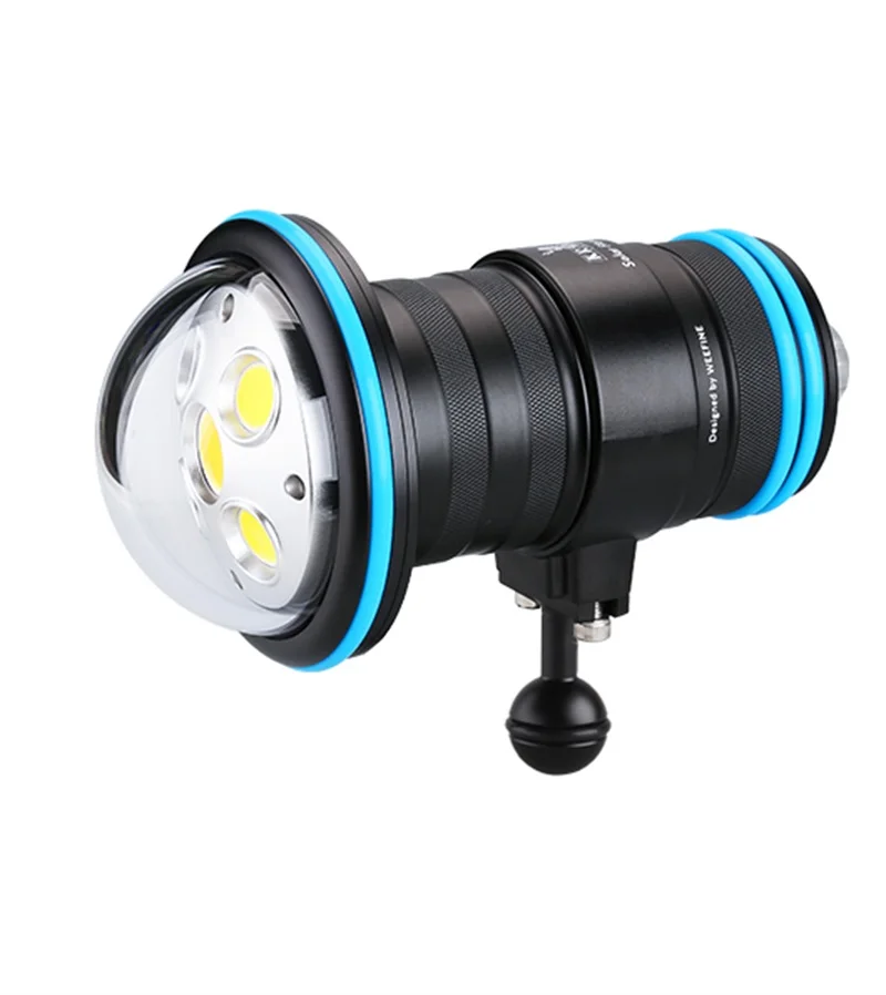 

Weefine WF048 Black SOLAR FLARE Underwater Waterproof MAX 10000 Lumens Ultra wide Angle video diving Flare