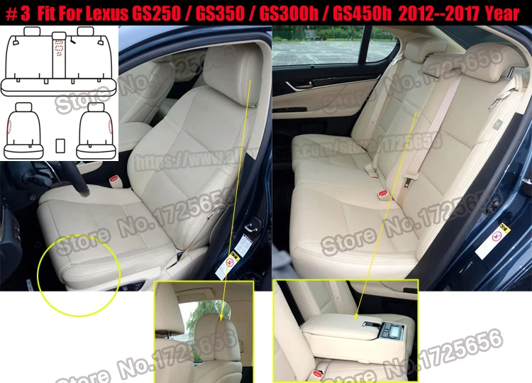 AutoDecorun специальные чехлы на сиденья для Lexus GS300 GS350 GS430 GS450h GS300h GS250 сидений автомобиля набор сиденье поддерживающие аксессуары