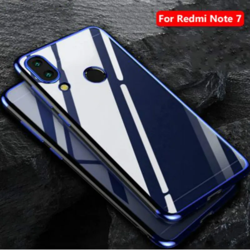 Luxury Plating Laser Soft Phone Cases For XiaoMi RedMi Note 7 Clear Silicone Bumper Case XaoMi Pro 7Pro |