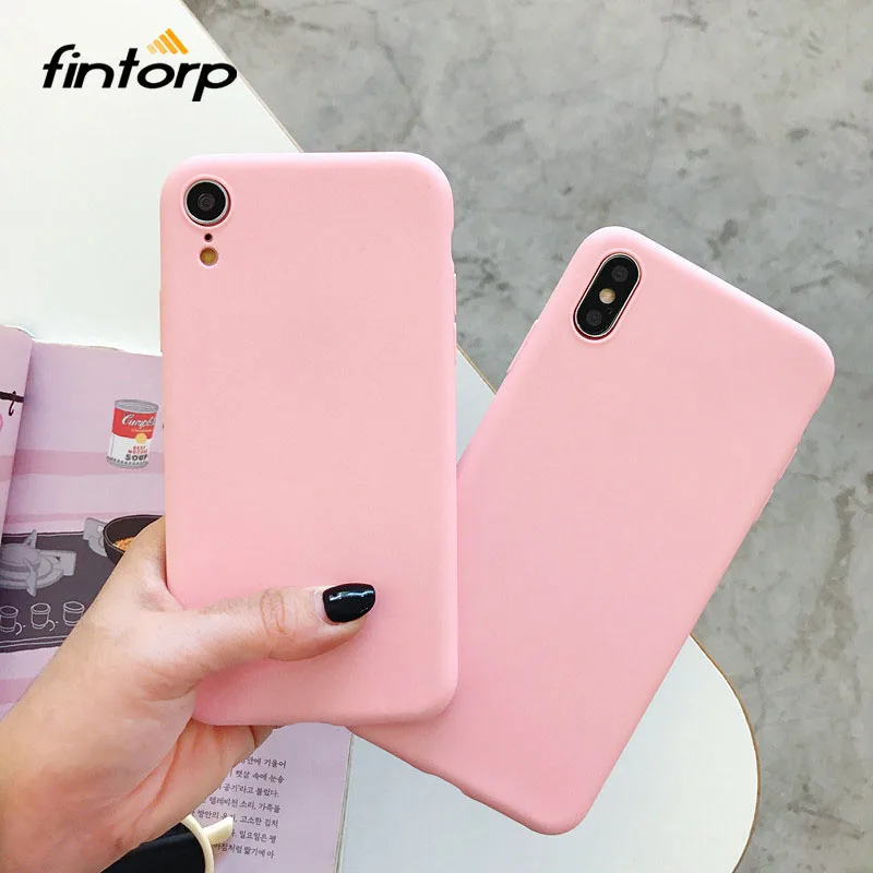 

Matte Case for iPhone 7 8 X Cases for iPhone 6 6S 7 8 Plus 5 5S Soft Silicone Candy Color Back Cover for iPhone XR XS Max Funda