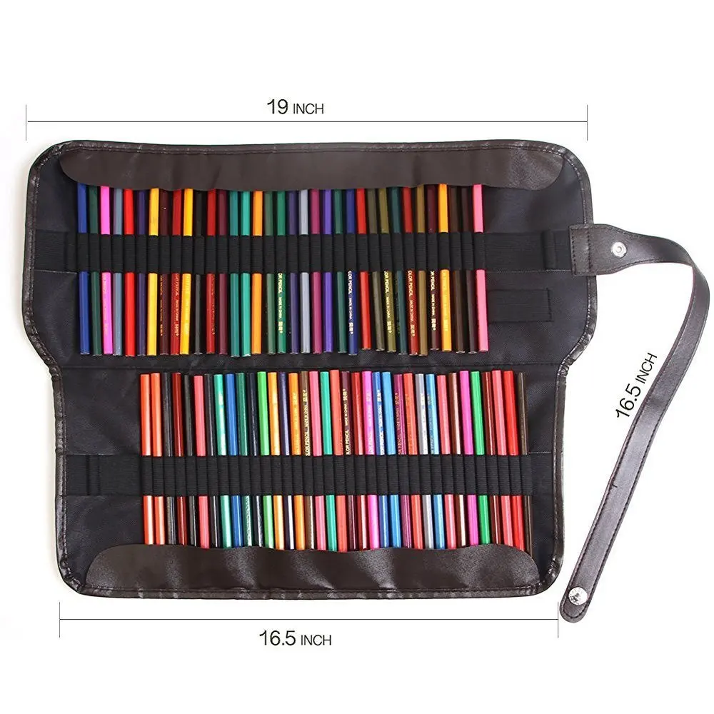 72 Pencil Holder Colored Pencil Bag Art Professional Canvas Roll School