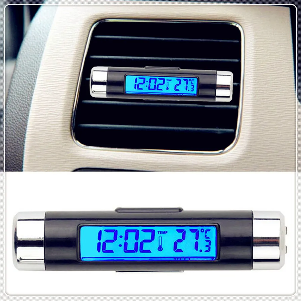 

Car Digital LCD Temperature Clock Time Vent Thermometer for Skoda Opel DAF RAM Trucks Paccar Ford Otosan Chrysler