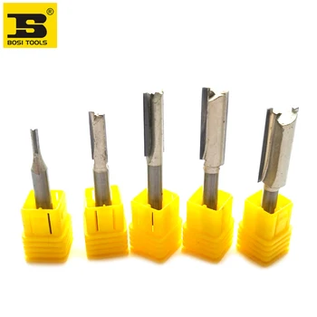 

BOSI Double Flute Straight Router Bit 1/4" Shank Diameter 1/8" 1/4" 5/16" 3/8" 1/2" Cutting Dia. milling cutter