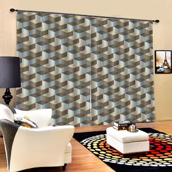 

Luxury Blackout 3D Window Curtains For Living Room Bedroom box curtains morden curtains