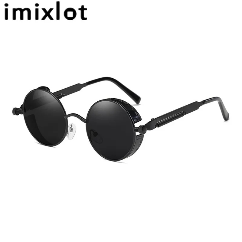 Imixlot Classic Retro Women Steampunk Sunglasses Brand Design Round Polarized Oculos de sol UV400 | Аксессуары для одежды