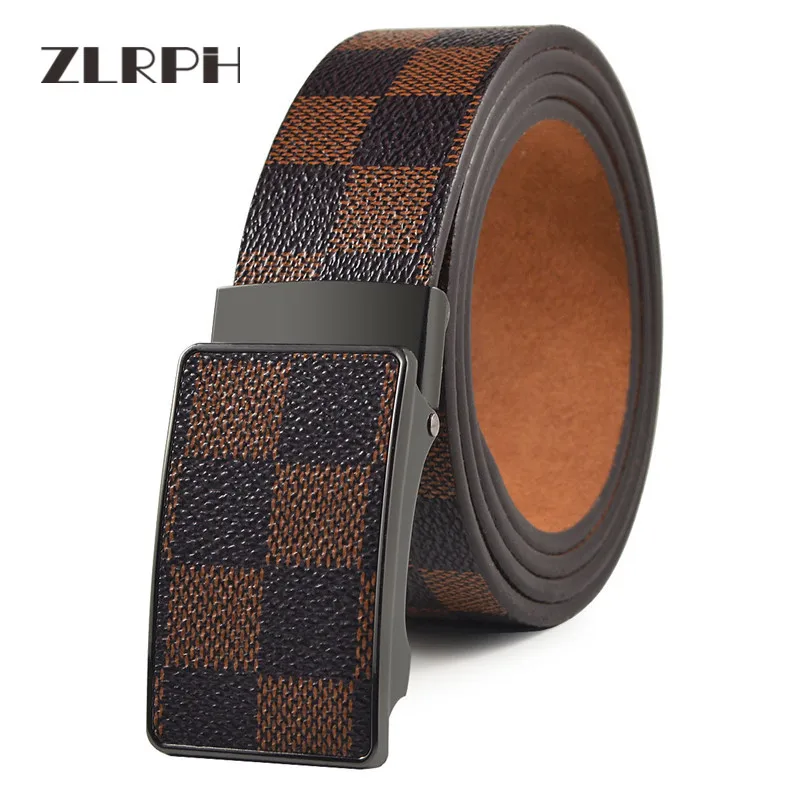 

ZLRPH 2018 men's high-end business automatic belt buckle leather lead layer GZYY-LY25-0352-2