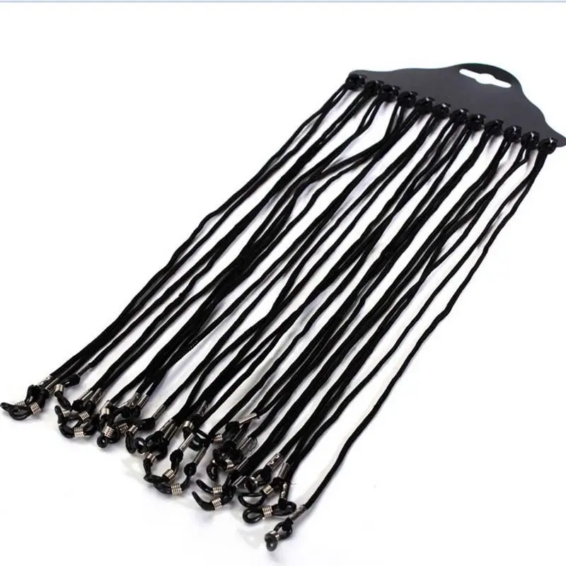 

Black nylon eyeglasses cord spectacle sunglasses eyewear chain reading glasses holder 12pcs