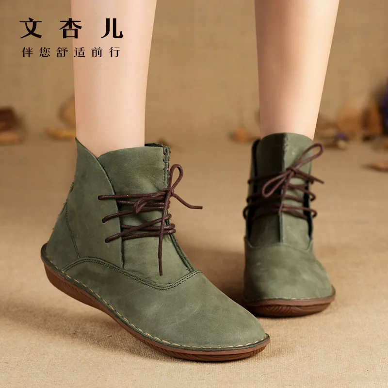 Women s shoes new women shoes handmade old leather women s single boots