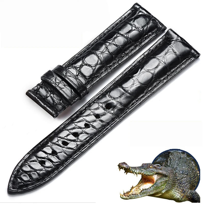 

Customize Watchbands CROCODILE Leather Watch Band Strap Replacement 100% Hight Quality Wristbands Belt Hand Make SIZE&LENGTH